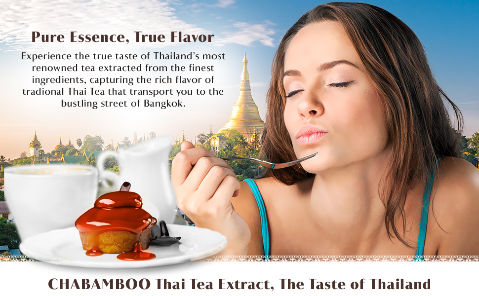 Thai Tea Extract Concentrate Iced Authentic Leaves Mix Premium Traditional Syrup Milk Easy-to-Use Essence Liquid Rich Aromatic for Beverages Desserts Drinks Flavoring Natural Home Use Food Best Baking Flavor Cooking Base Versatile Bubble Smoothies Chai Herbal